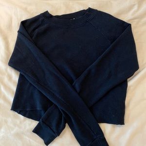 Brandy Melville navy blue waffle knit sweater